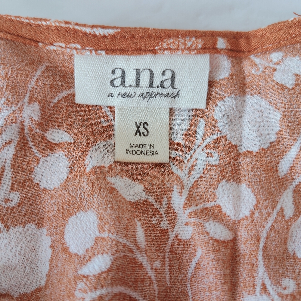 Fall Vibes Etched Floral Bombay Dress Size XS Long Elastic Sleeve, Elastic Waist - Picture 10 of 10